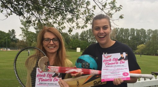 Amanda and Rosy ready for some fun at the Women’s Charity Sports Day